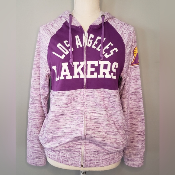 New Era Los Angeles Lakers Purple Full Zip-Up Hoodie - Picture 3 of 10
